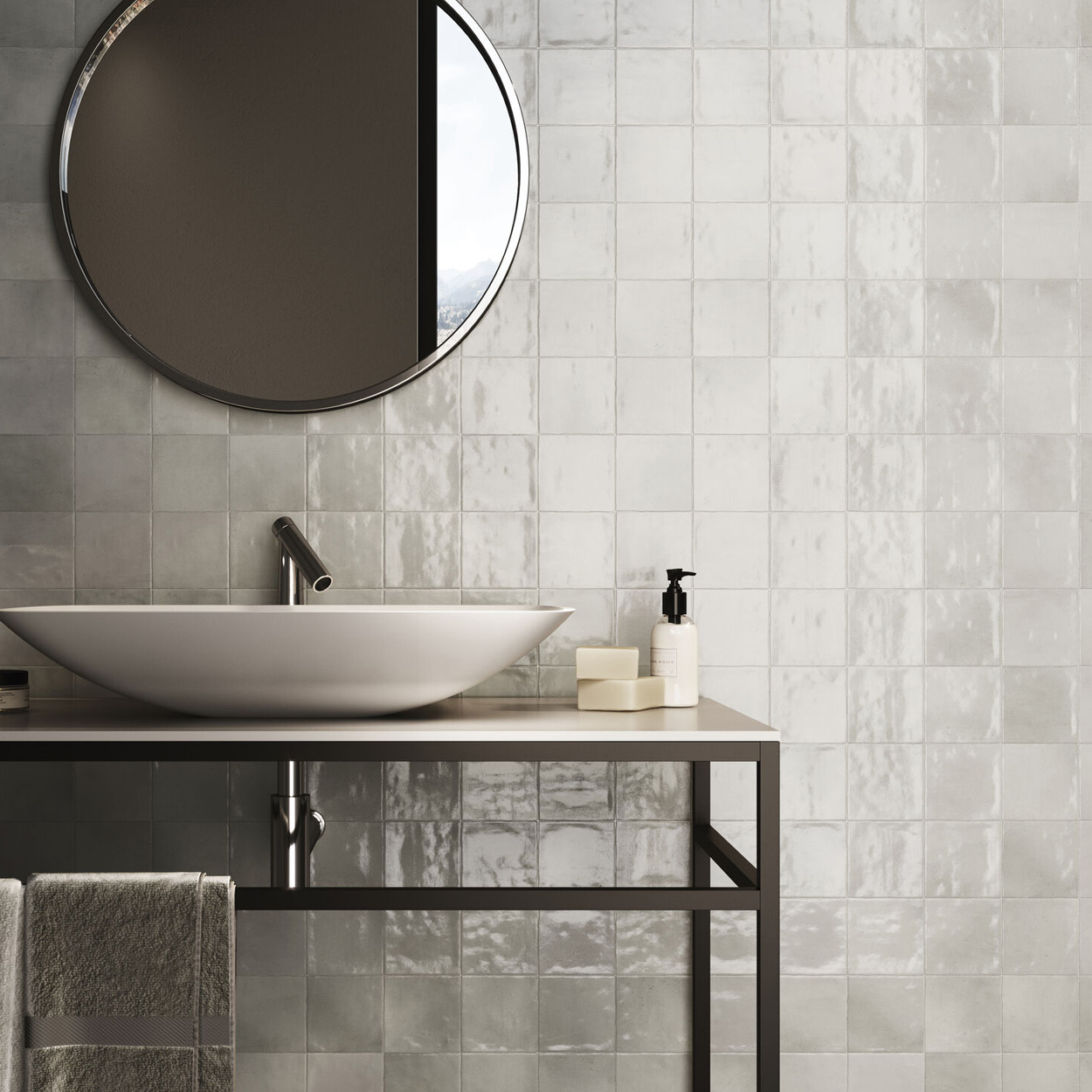 Cifre Ceramica Zellige Wandtegel Grey 10x10cm
